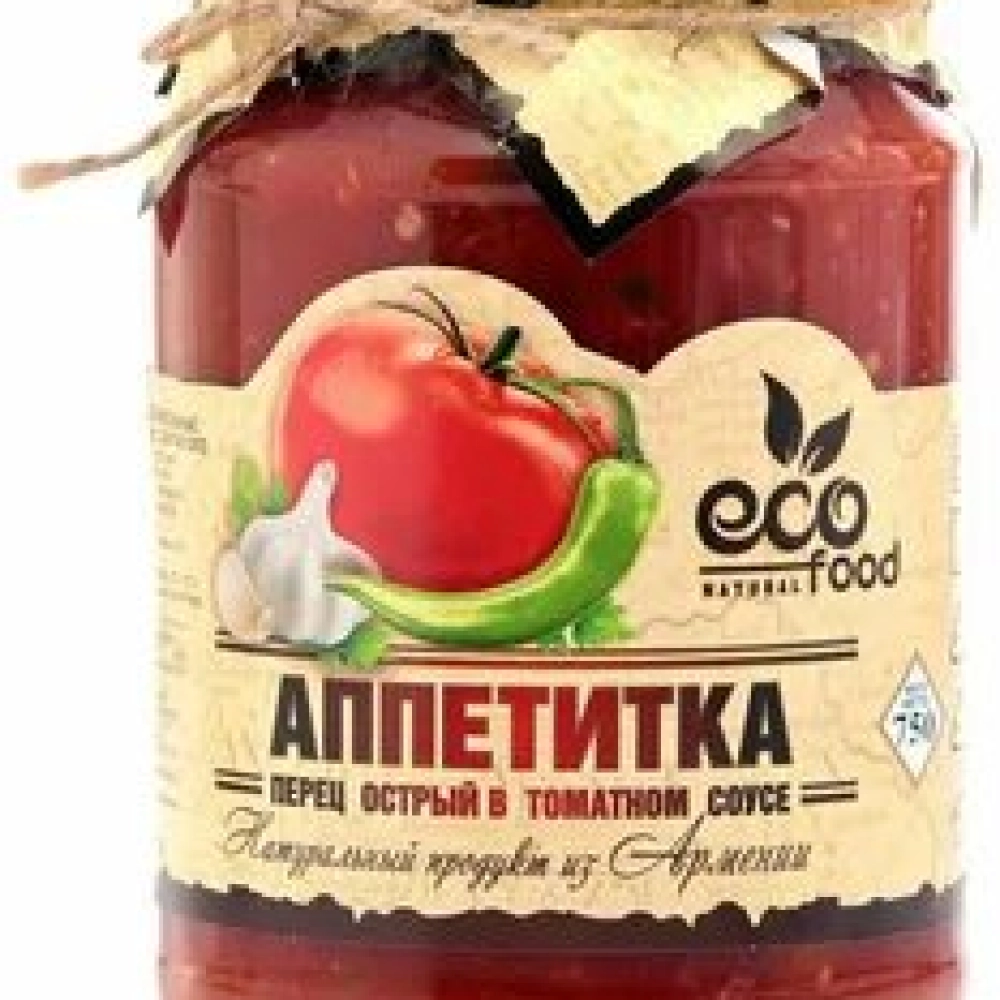 Аппетитка перец острый в томатном соусе 750г