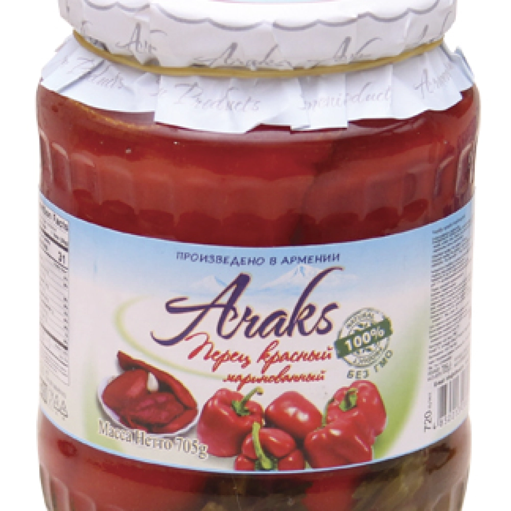 Перец красный маринованный Araks, 720мл