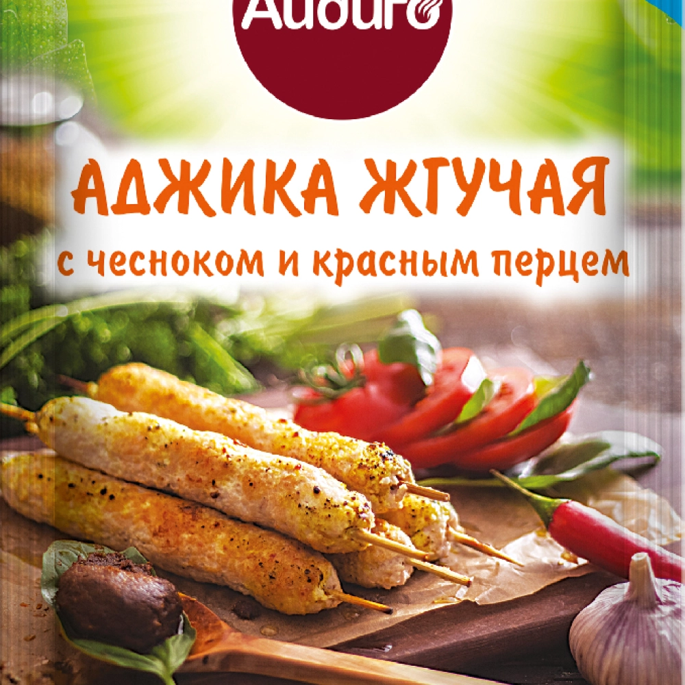 Аджика жгучая с чесноком и красным перцем 30г Айдиго