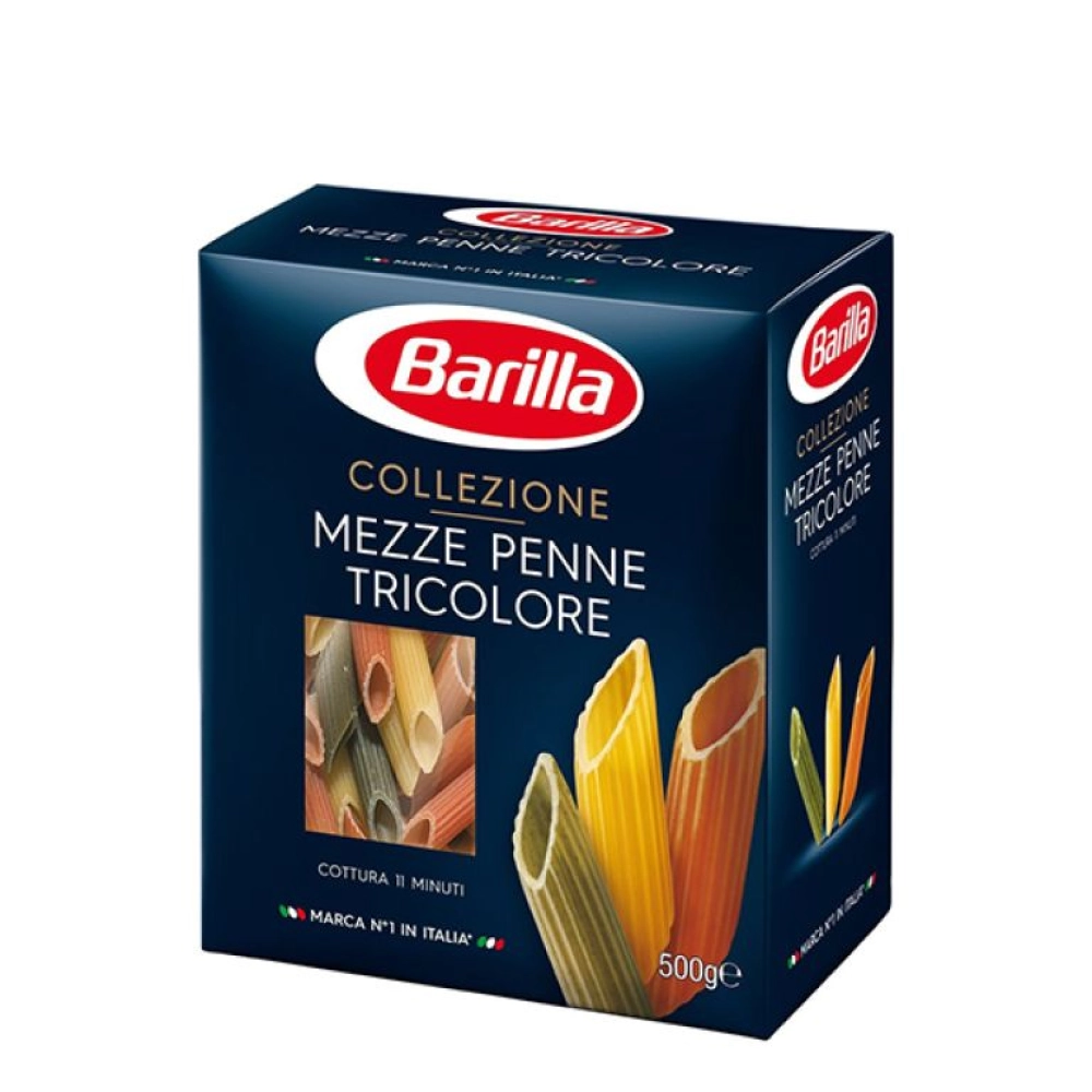 Паста Мецце Пенне трехцвет Barilla 500 г