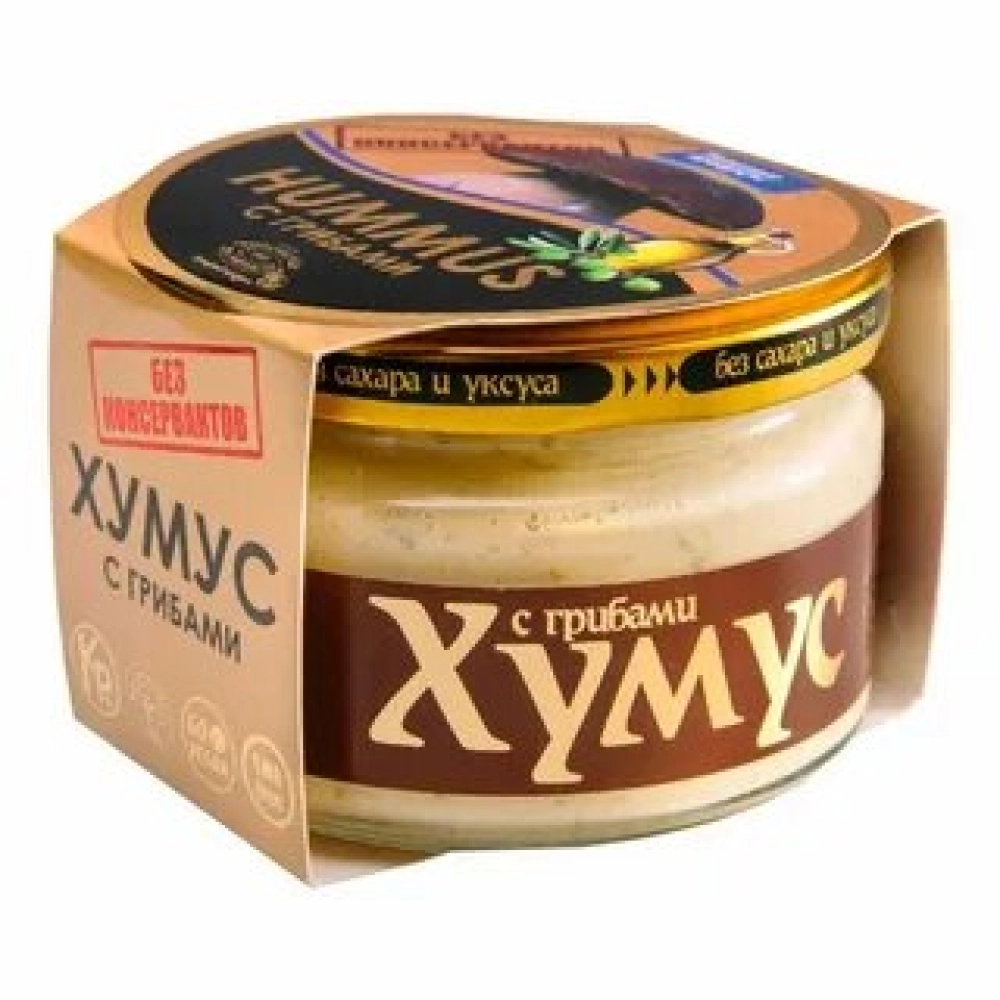 Закуска хумус с грибами без конс 200гр ст/б