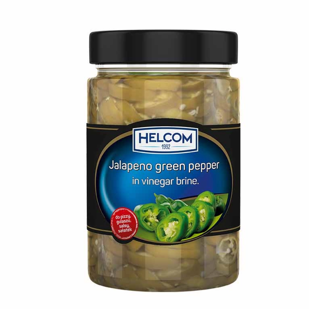 Перец острый Халапеньо маринованый HELCOM 720гр