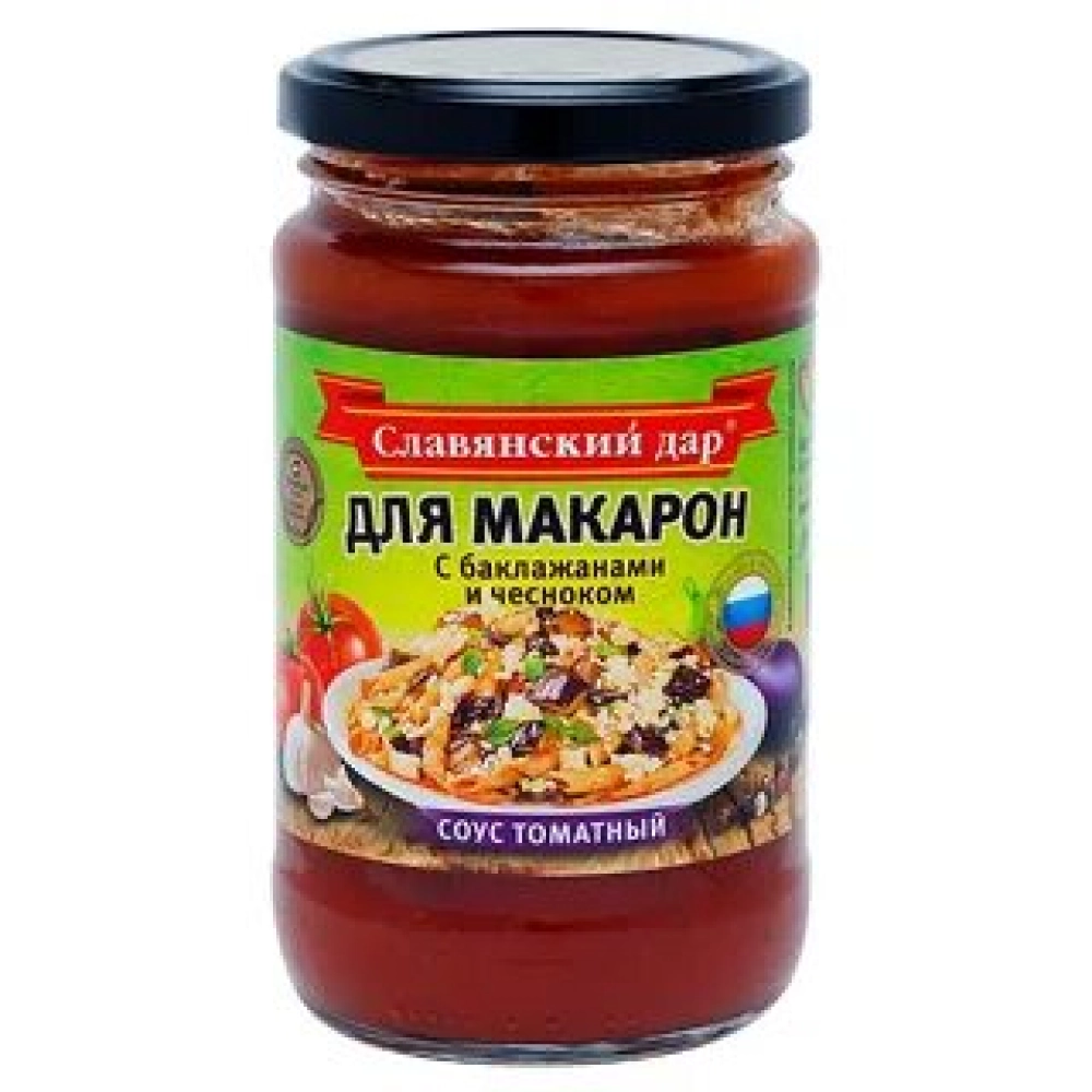 Соус томатный д/макарон с баклажанами и чесноком 360 мл