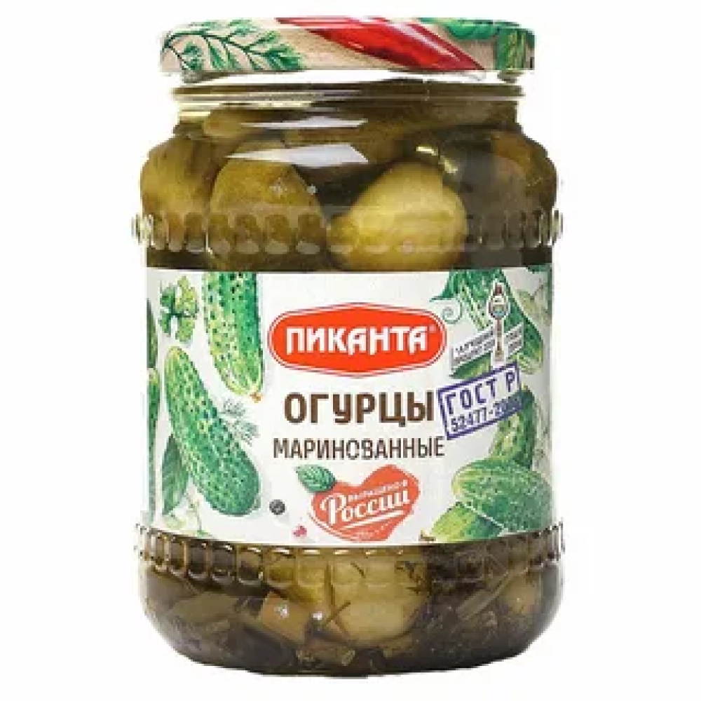Огурцы маринованные Пиканта 680г.