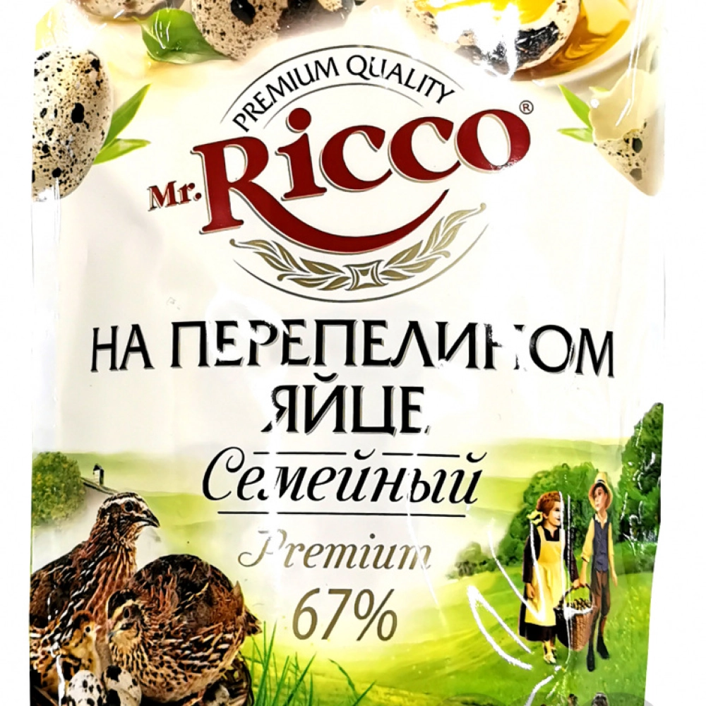 Майонез Mr Ricco на перепелином яйце 850мл