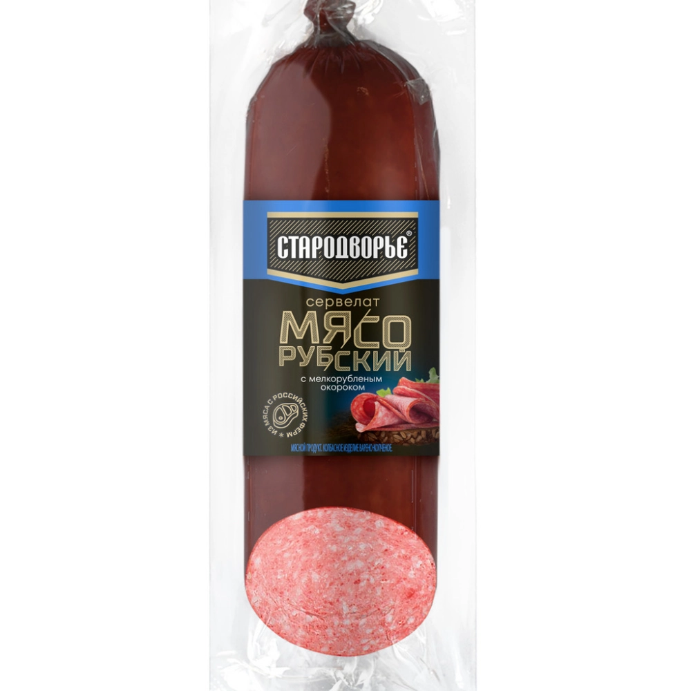 Колбаса МЯСОРУБСКАЯ С мелкоруб.окороком СТАРОДВОРЬЕ В/К