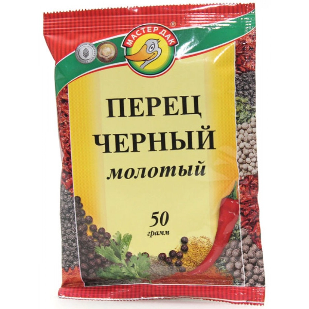 Перец черный молотый 50 гр Мастер Дак