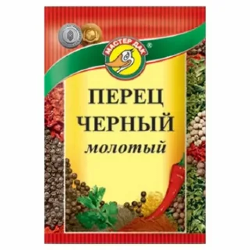 Перец черный молотый 200г.Мастер Дак