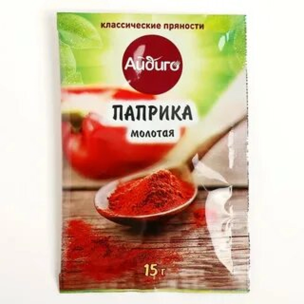 Паприка красная молотая, 15г Айдиго